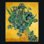 Irises - Van Gogh - c1890 Poster<br><div class="desc">Show people your style and refinement with this reproduction of a fine art piece entitled "Irises" by Vincent van Gogh. Still life painting of irises in a vase. Painted circa 1890.</div>