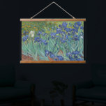 Irises Van Gogh Vintage Floral Art Flower Painting Hanging Tapestry<br><div class="desc">Beautiful stained wood wood-topped wall tapestry, featuring a beautiful colourful intricate detailed vintage oil on canvas painting, by Vincent van Gogh, of irises and seasonal flowers in a garden. Beautiful artwork for flowers / floral / nature / vintage art lovers and Van Gogh connoisseurs'. Makes a great gift, for birthday,...</div>