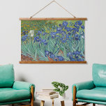 Irises Van Gogh Vintage Floral Art Flower Painting Hanging Tapestry<br><div class="desc">Beautiful stained wood wood-topped wall tapestry, featuring a beautiful colourful intricate detailed vintage oil on canvas painting, by Vincent van Gogh, of irises and seasonal flowers in a garden. Beautiful artwork for flowers / floral / nature / vintage art lovers and Van Gogh connoisseurs'. Makes a great gift, for birthday,...</div>