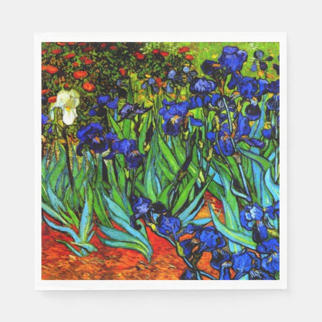 Irises, Van Gogh's famous floral painting Napkin (Front)