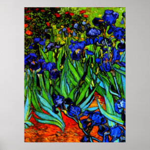Irises, Van Gogh's famous floral painting, Poster