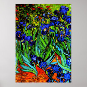 Irises, Van Gogh's famous floral painting Poster