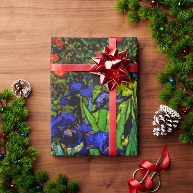 Irises, Van Gogh's famous floral painting Wrapping Paper (Holiday Gift)