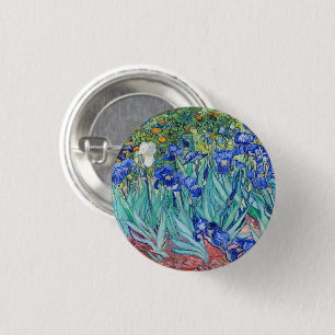 Irises Vincent van Gogh 1 Inch Round Button