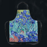 Irises Vincent van Gogh   Apron<br><div class="desc">Irises (1889) Vincent van Gogh. Cute summer landscape. Blue irises bloom in a flowerbed in a green garden. Reproduction of famous works of art  images in the public domain.</div>