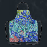 Irises Vincent van Gogh   Apron<br><div class="desc">Irises (1889) Vincent van Gogh. Cute summer landscape. Blue irises bloom in a flowerbed in a green garden. Reproduction of famous works of art  images in the public domain.</div>