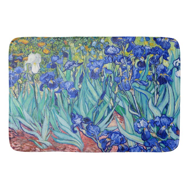 Irises Vincent van Gogh Bath Mat (Front)