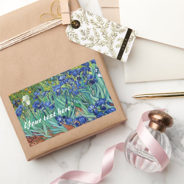 Irises Vincent van Gogh Blue Flower Field Art Sticker (Gifting)