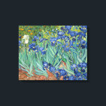 Irises | Vincent Van Gogh Canvas Print<br><div class="desc">Irises (1889) by Dutch post-impressionist artist Vincent Van Gogh. Original landscape painting is an oil on canvas showing a garden of blooming iris flowers. 

Use the design tools to add custom text or personalize the image.</div>