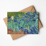 Irises | Vincent van Gogh Card<br><div class="desc">Irises (1889) by Dutch post-impressionist artist Vincent Van Gogh. Original landscape painting is an oil on canvas showing a garden of blooming iris flowers.
Use the design tools to add custom text or personalize the image.</div>
