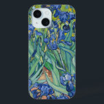 Irises | Vincent Van Gogh iPhone 15 Case<br><div class="desc">Irises (1889) by Dutch post-impressionist artist Vincent Van Gogh. Original landscape painting is an oil on canvas showing a garden of blooming iris flowers. 

Use the design tools to add custom text or personalize the image.</div>