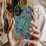 Irises | Vincent van Gogh iPhone 16 Case<br><div class="desc">Irises (1889) by Dutch post-impressionist artist Vincent Van Gogh. Original landscape painting is an oil on canvas showing a garden of blooming iris flowers. 

Use the design tools to add custom text or personalize the image.</div>