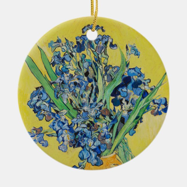 Irises  Vincent van Gogh   Ceramic Ornament (Front)