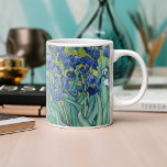 Irises | Vincent van Gogh Coffee Mug<br><div class="desc">Irises (1889) by Dutch post-impressionist artist Vincent Van Gogh. Original landscape painting is an oil on canvas showing a garden of blooming iris flowers.
Use the design tools to add custom text or personalize the image.</div>