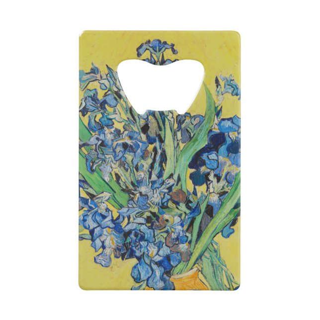 Irises  Vincent van Gogh   Credit Card Bottle Opener (Front)
