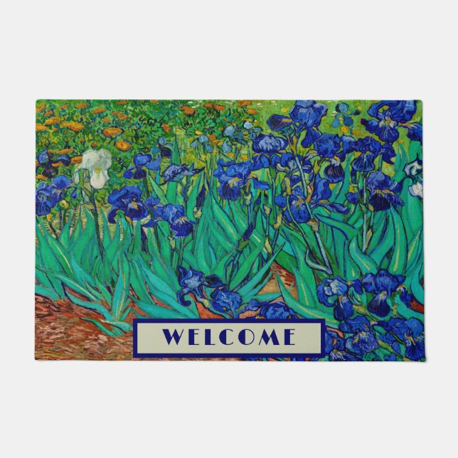 Irises Vincent Van Gogh Doormat (Front)