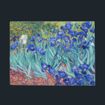 Irises Vincent van Gogh Doormat<br><div class="desc">Irises (1889) Vincent van Gogh. Cute summer landscape. Blue irises bloom in a flowerbed in a green garden. Reproduction of famous works of art images in the public domain.</div>