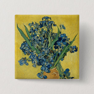  Irises - Vincent van Gogh Fine Art 2 Inch Square Button