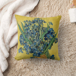 Irises - Vincent van Gogh Fine Art  Throw Pillow