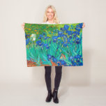 Irises, Vincent van Gogh Fleece Blanket<br><div class="desc">Vincent Willem van Gogh (30 March 1853 – 29 July 1890) was a Dutch post-impressionist painter who is among the most famous and influential figures in the history of Western art. In just over a decade, he created about 2, 100 artworks, including around 860 oil paintings, most of which date...</div>