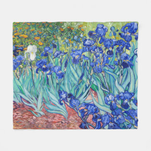 Irises Vincent van Gogh Fleece Blanket