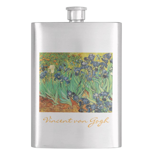 Irises,  Vincent van Gogh Hip Flask (Front)