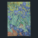 Irises | Vincent Van Gogh Kitchen Towel<br><div class="desc">Irises (1889) by Dutch post-impressionist artist Vincent Van Gogh. Original landscape painting is an oil on canvas showing a garden of blooming iris flowers. 

Use the design tools to add custom text or personalize the image.</div>
