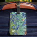 Irises | Vincent Van Gogh Luggage Tag<br><div class="desc">Irises (1889) by Dutch post-impressionist artist Vincent Van Gogh. Original landscape painting is an oil on canvas showing a garden of blooming iris flowers. 

Use the design tools to add custom text or personalize the image.</div>
