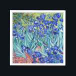 Irises Vincent van Gogh   Napkin<br><div class="desc">Irises (1889) Vincent van Gogh. Cute summer landscape. Blue irises bloom in a flowerbed in a green garden. Reproduction of famous works of art  images in the public domain.</div>