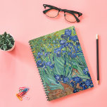 Irises | Vincent van Gogh Notebook<br><div class="desc">Irises (1889) by Dutch post-impressionist artist Vincent Van Gogh. Original landscape painting is an oil on canvas showing a garden of blooming iris flowers.
Use the design tools to add custom text or personalize the image.</div>