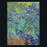 Irises | Vincent van Gogh Notebook<br><div class="desc">Irises (1889) by Dutch post-impressionist artist Vincent Van Gogh. Original landscape painting is an oil on canvas showing a garden of blooming iris flowers.
Use the design tools to add custom text or personalize the image.</div>