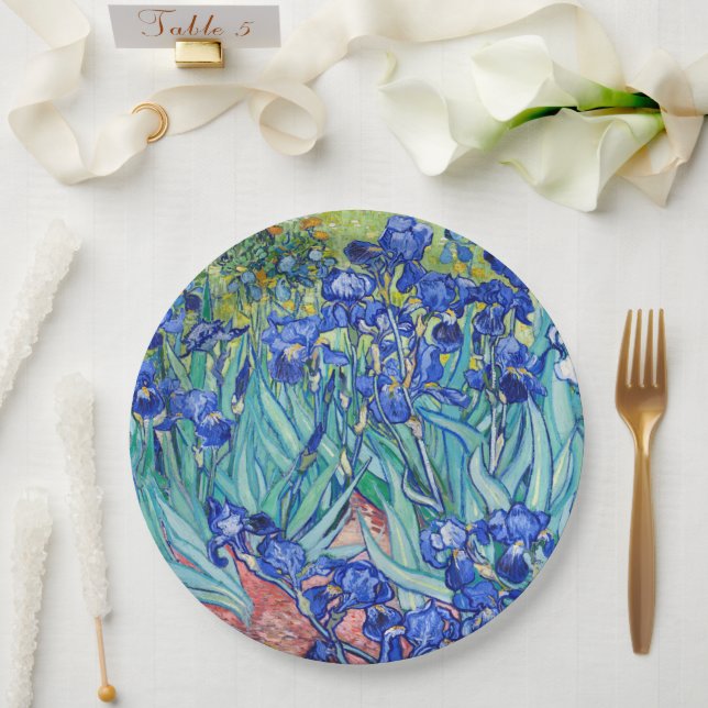 Irises Vincent van Gogh   Paper Plate (Wedding)