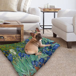Irises | Vincent van Gogh Pet Bed<br><div class="desc">Irises (1889) by Dutch post-impressionist artist Vincent Van Gogh. Original landscape painting is an oil on canvas showing a garden of blooming iris flowers.
Use the design tools to add custom text or personalize the image.</div>