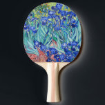 Irises Vincent van Gogh  Ping Pong Paddle<br><div class="desc">Irises (1889) Vincent van Gogh. Cute summer landscape. Blue irises bloom in a flowerbed in a green garden. Reproduction of famous works of art  images in the public domain.</div>