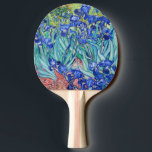 Irises Vincent van Gogh  Ping Pong Paddle<br><div class="desc">Irises (1889) Vincent van Gogh. Cute summer landscape. Blue irises bloom in a flowerbed in a green garden. Reproduction of famous works of art  images in the public domain.</div>