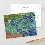 Irises | Vincent van Gogh Postcard<br><div class="desc">Irises (1889) by Dutch post-impressionist artist Vincent Van Gogh. Original landscape painting is an oil on canvas showing a garden of blooming iris flowers. 

Use the design tools to add custom text or personalize the image.</div>