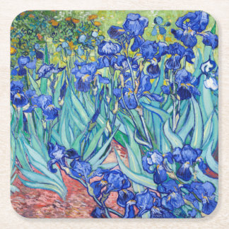 Irises Vincent van Gogh  Square Paper Coaster