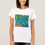 Irises, Vincent van Gogh T-Shirt<br><div class="desc">Vincent Willem van Gogh (30 March 1853 – 29 July 1890) was a Dutch post-impressionist painter who is among the most famous and influential figures in the history of Western art. In just over a decade, he created about 2, 100 artworks, including around 860 oil paintings, most of which date...</div>