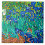 Irises, Vincent van Gogh Tile<br><div class="desc">Vincent Willem van Gogh (30 March 1853 – 29 July 1890) was a Dutch post-impressionist painter who is among the most famous and influential figures in the history of Western art. In just over a decade, he created about 2, 100 artworks, including around 860 oil paintings, most of which date...</div>