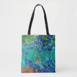 Irises, Vincent van Gogh Tote Bag<br><div class="desc">Vincent Willem van Gogh (30 March 1853 – 29 July 1890) was a Dutch post-impressionist painter who is among the most famous and influential figures in the history of Western art. In just over a decade, he created about 2, 100 artworks, including around 860 oil paintings, most of which date...</div>