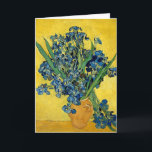 Irises Vintage Van Gogh Floral Painting Card<br><div class="desc">A beautiful vintage floral painting of Irises in a pot by Vincent Van Gogh.</div>