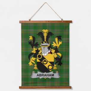 Irish Abraham Coat of Arms Family Crest Hanging Tapestry