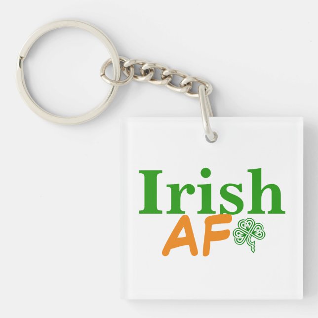 Irish AF Funny Keychain (Front)