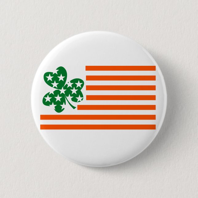 Irish American 2 Inch Round Button (Front)