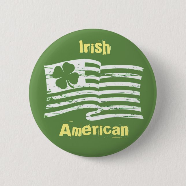Irish American 2 Inch Round Button (Front)
