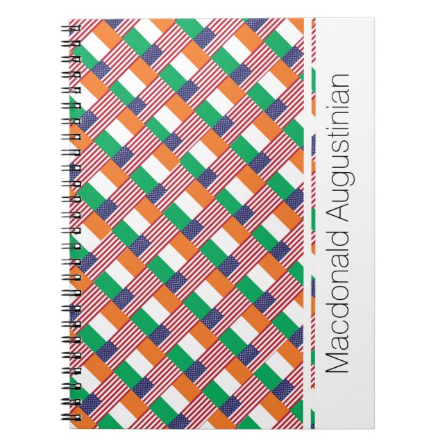 IRISH-AMERICAN Ajouter un nom Custom Carnet Journa (Devant)