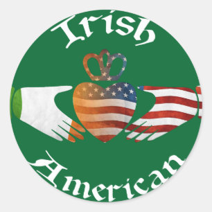 Irish American Claddagh Stickers