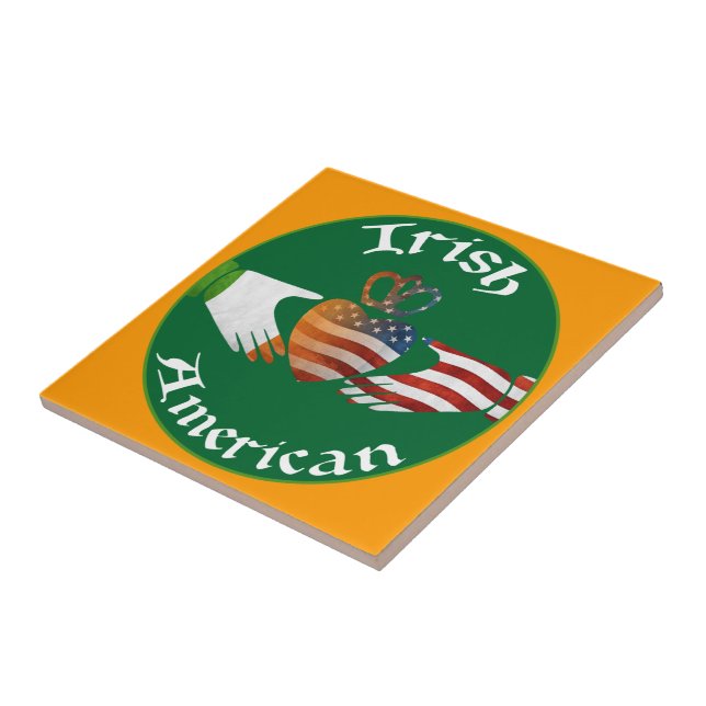 Irish American Claddagh Tile (Side)