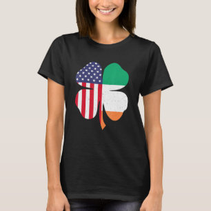 Irish American Clover Flag St. Patrick's Day T-Shirt