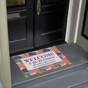 IRISH AMERICAN Family Welcome Doormat